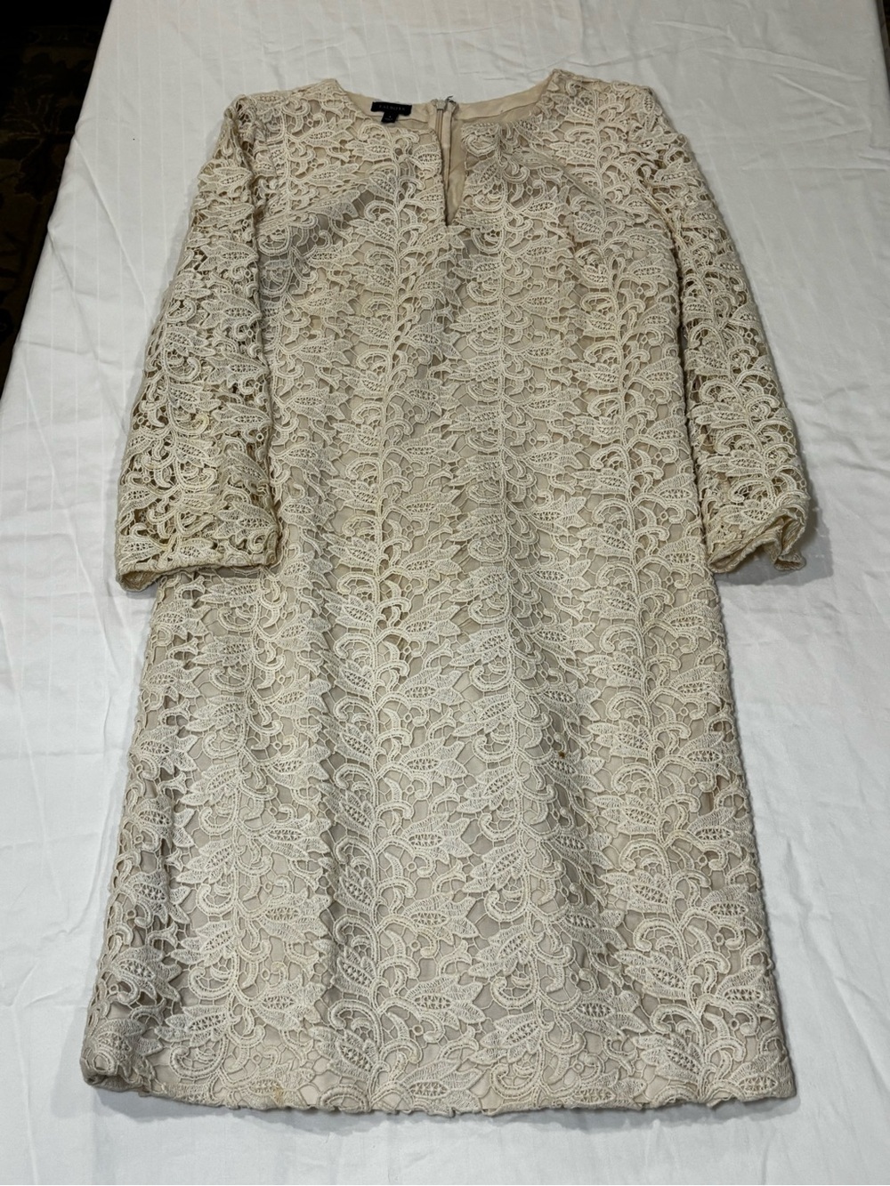 Talbots Cream Lace Shift Dress
